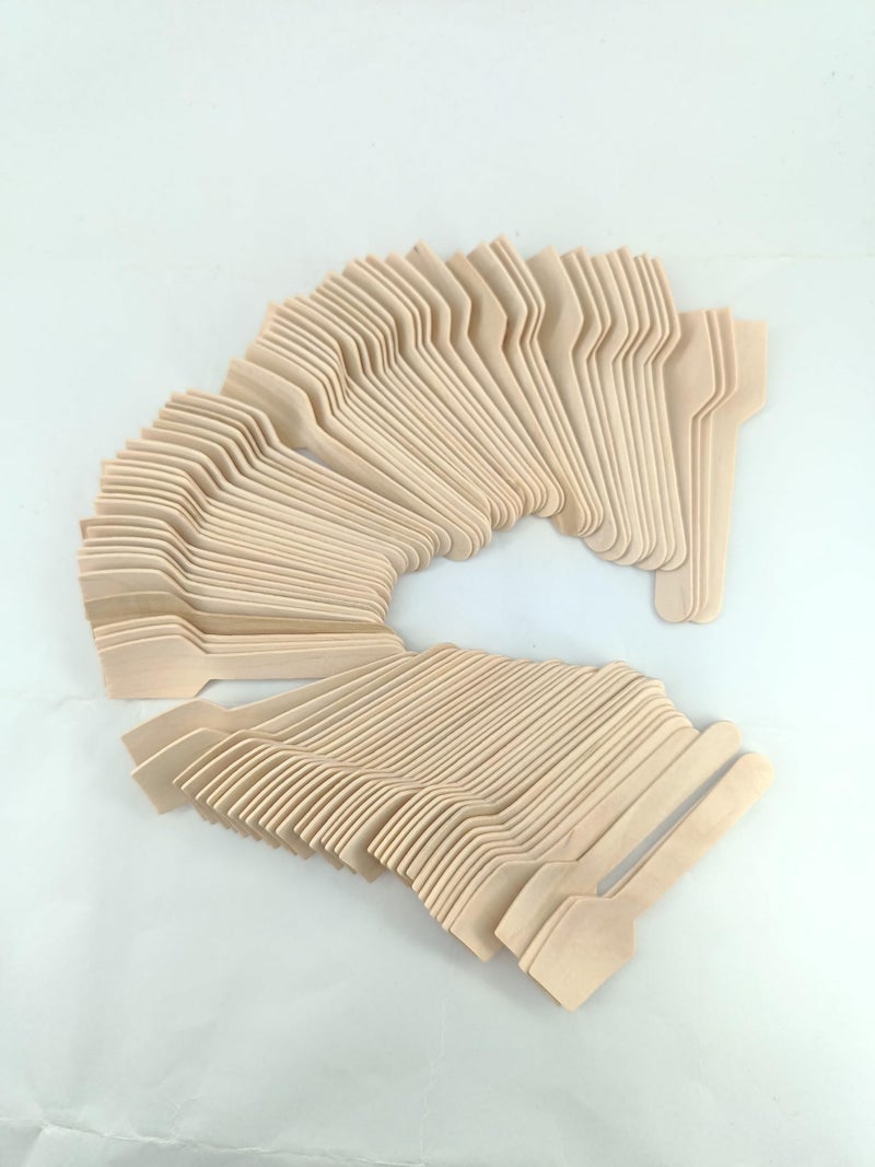 advancedestore 3.5inches (Pack of 100) Mini Wooden SpoonsDisposable Wooden Spoons,Disposable Tasting Sampling Spoons(Square) - Image 1