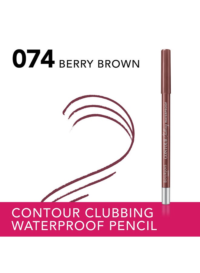 BOURJOIS PARIS Contour Clubbing Waterproof Eye Pencil - 074 - Berry Brown, 1.2g - Image 2