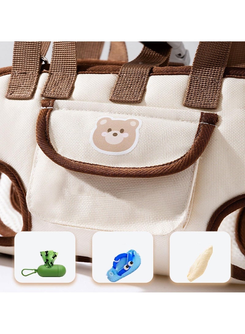 general Dog Carrier Multifunctional Cute Dog Lift Harness for Walking Travel Outdoor Brown L - Image 4