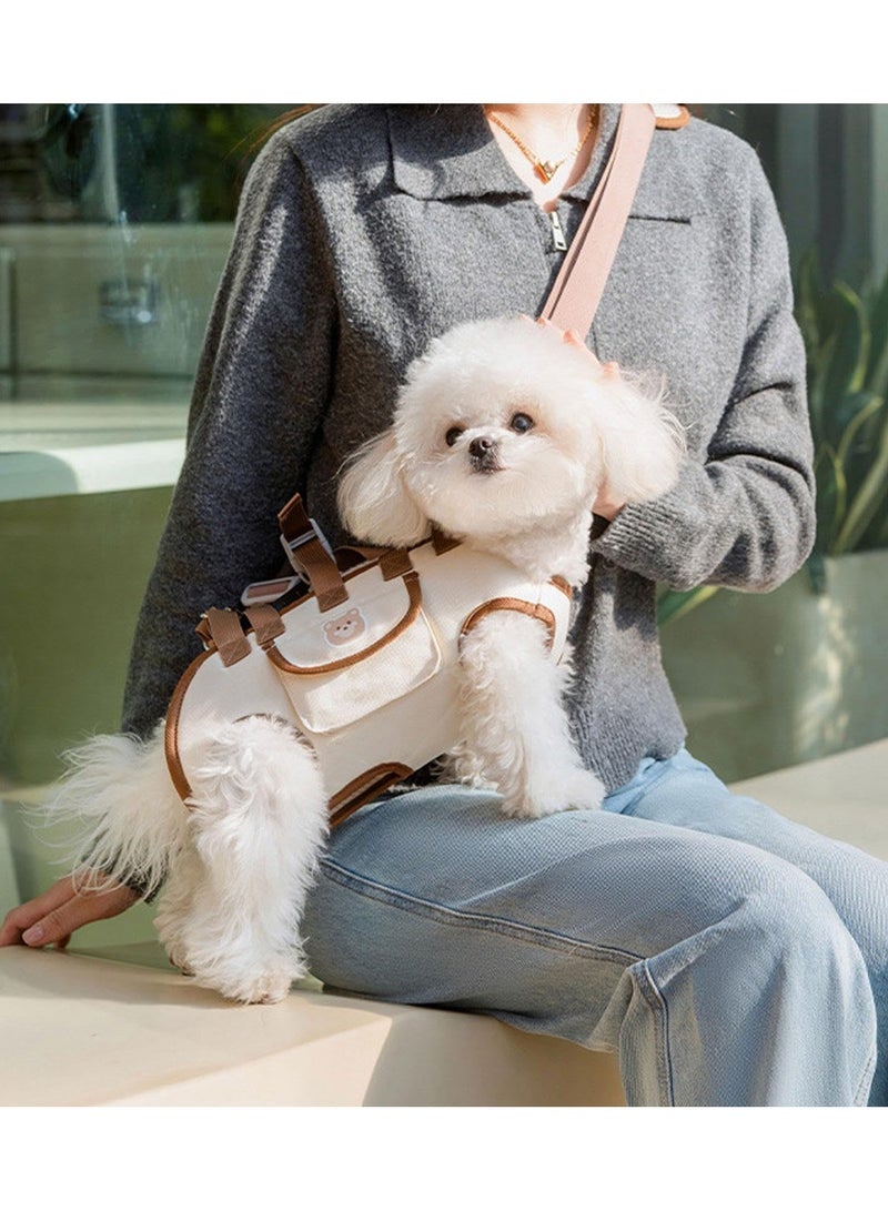 general Dog Carrier Multifunctional Cute Dog Lift Harness for Walking Travel Outdoor Brown L - Image 2