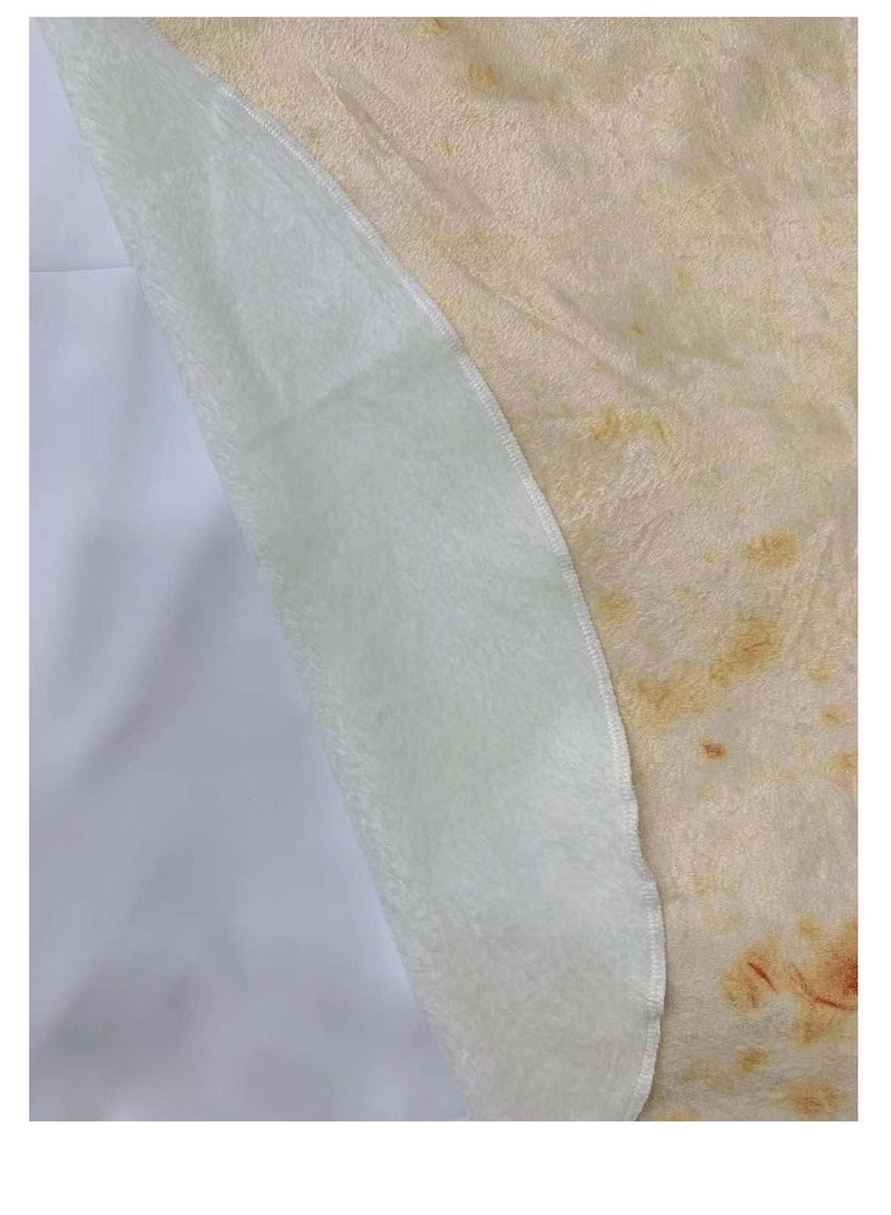 Round Burrito Baby Swaddle Blanket, Newborn Soft Plush Flannel Blanket, Infant Kids Thin Bedspread, Bed Sofa Air Conditioning Quilt for Home Office Travel Camping Picnic (Burrito#1, 150x150cm) - Image 4