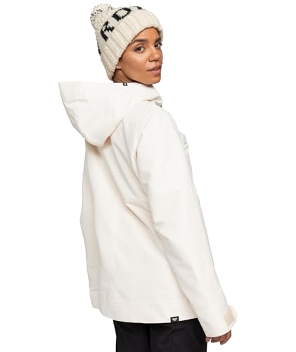 Roxy Women's Shelter Snowboard Jacket – 10K Waterproof Insulated Ski Jacket, PFAS-Free, Hydrosmart Collar, Buttercream, Medium - Image 4