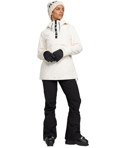 Roxy Women's Shelter Snowboard Jacket – 10K Waterproof Insulated Ski Jacket, PFAS-Free, Hydrosmart Collar, Buttercream, Medium - Image 2