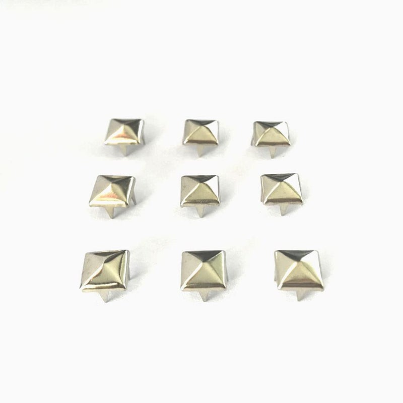 LOOM TREE ® Wholesale 100pcs Square Pyramid Rivet Metal Studs Leathercraft DIY Silver Leathercrafts | Leathercraft Accessories | Studs, Rivets & Tacks - Image 5