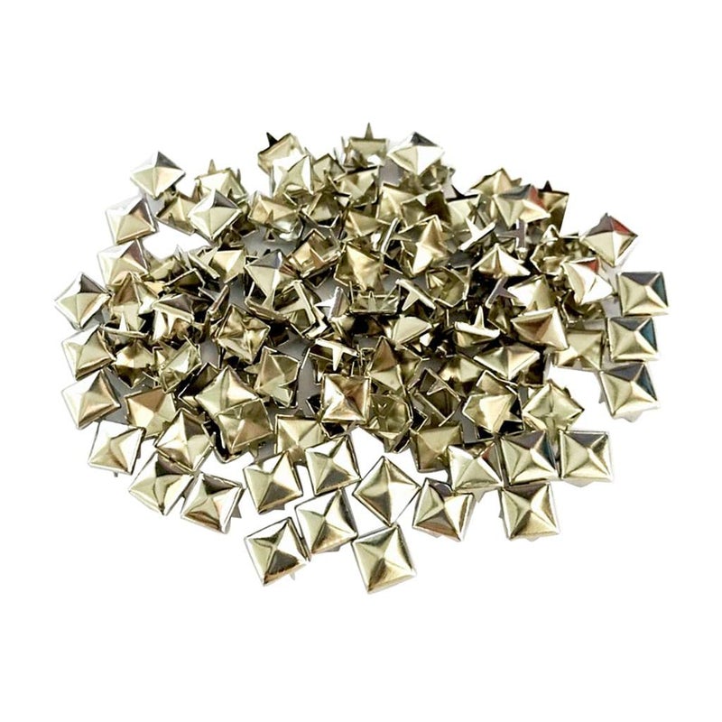 LOOM TREE ® Wholesale 100pcs Square Pyramid Rivet Metal Studs Leathercraft DIY Silver Leathercrafts | Leathercraft Accessories | Studs, Rivets & Tacks - Image 2