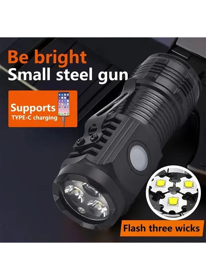 5 Packs Tactical Flashlight USB Rechargeable Fast Flash Portable Design Lithium Battery - Image 2