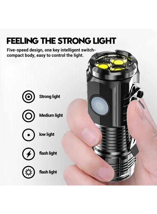 5 Packs Tactical Flashlight USB Rechargeable Fast Flash Portable Design Lithium Battery - Image 5