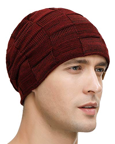 Vgogfly Slouchy Beanie for Men Winter Hats for Guys Cool Beanies Mens Lined Knit Warm Thick Skully Stocking Binie Hat - Image 3