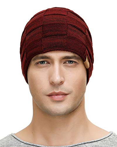 Vgogfly Slouchy Beanie for Men Winter Hats for Guys Cool Beanies Mens Lined Knit Warm Thick Skully Stocking Binie Hat - Image 2
