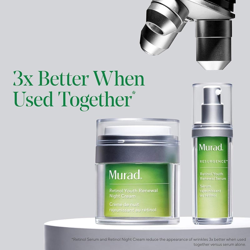 Murad Retinol Youth Renewal Serum – Anti-Aging Night Serum with Retinol Tri-Active Technology & Hyaluronic Acid – 1.0 oz / 30ml - Image 4