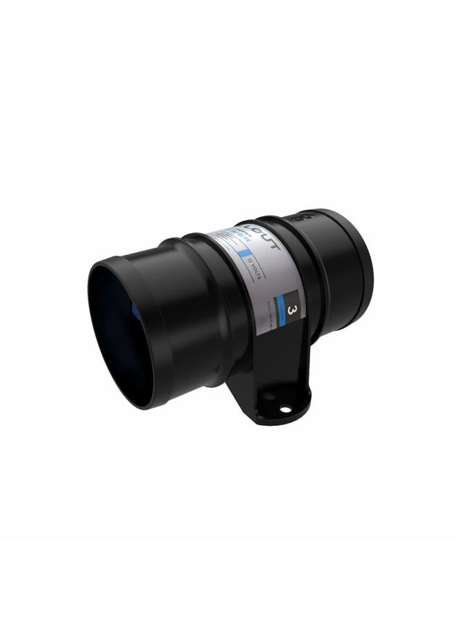 ChillOut Systems - Club Series Lightweight 3" in-Line Air Blower, 12V 180 CFM for Automotive Racing, Engine, Cabin Cooling, Bilges, Galleys and Heads Ventilation - Image 2