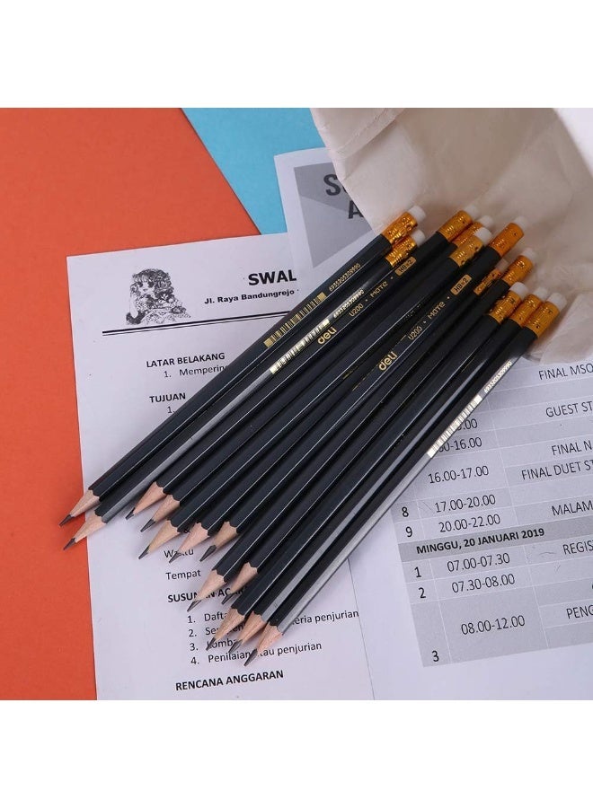 Deli EU20000 Graphite HB Pencil 12-Pieces, black - Image 4