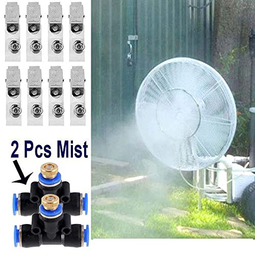 DIY Crafts Only Fan Kit, 2 Nozzle Brass Fan Misting Kit, Updated Brass Fan Misting Kit for a Cool Patio Breeze, Tu (Only Fan Kit, 2 Nozzle Brass Fan Misting Kit) - Image 2
