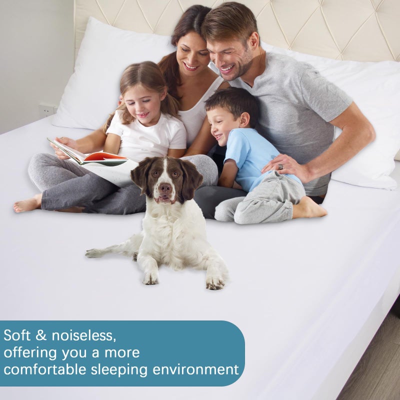 Biloban Full Size Mattress Protector Zippered (4/5/7/9Inches), Waterproof Mattress Cover & Encasement, Box Spring Cover, Low Profile 6 Sides Wrapping Bed Cover - Image 5