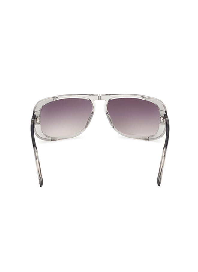 GUESS Rectangular Sunglasses For Men - Clear  - Image 5