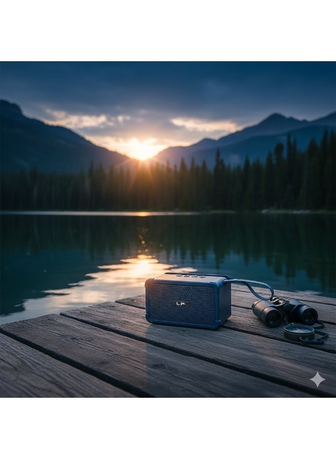 ال بي مكبر الصوت المحمول من الذي يجمع بين التصميم العصري الجذاب والتقنيات الصوتية المتقدمة. رفيقك المثالي في كل مكان  لون ازرق داكن - Image 1