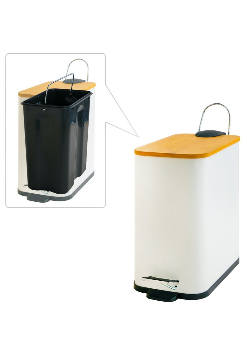 BASURRAH - Waste basket with wooden lid - Image 1