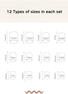 ponny 24 Pieces False Nails with Glue Tool Set Mixing colors Gentle Red and Pink Press on Nails Simple Salon Nails French Style Nude Colour Cosmetics Makeup Nails for Ladies Girls Gift  - Image 5