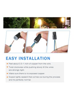 Y&D SYOSI Waterproof Wire Connectors, 100Pcs Nuts Grease Cap Outdoor Electrical Nut for Landscape Lighting  - Image 2