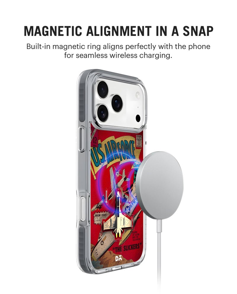 DailyObjects Case for iPhone 17 Pro Max Compatible with Mag-Safe Wireless Charging, Stride 2.0 Jet Ranger Slim Shockproof Back Cover with Inner Magnetic Ring - Image 3