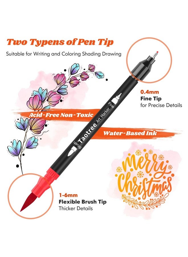Taotree 36 Colors Dual Tip Art Markers Pens For Kids Adult Coloring Books Artist Fine & Brush Tip Coloring Markers Drawing Pen For Journaling Note Taking Lettering Calligraphy Craft Art Supplies Set - Image 2