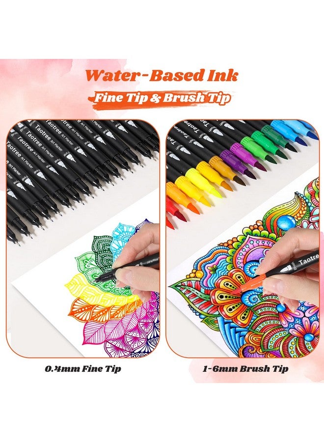 Taotree 36 Colors Dual Tip Art Markers Pens For Kids Adult Coloring Books Artist Fine & Brush Tip Coloring Markers Drawing Pen For Journaling Note Taking Lettering Calligraphy Craft Art Supplies Set - Image 3