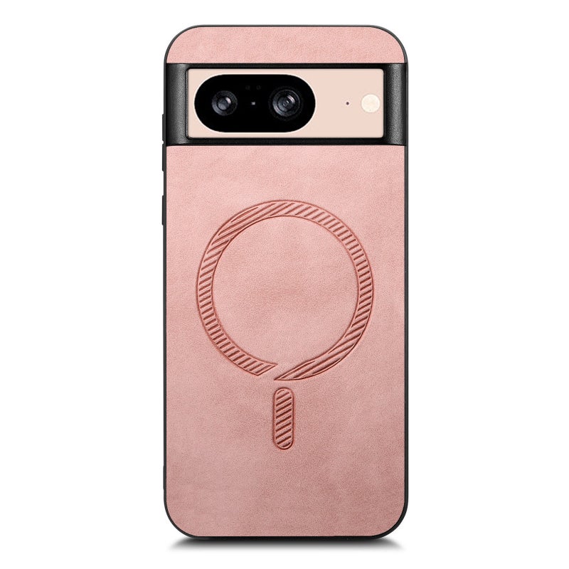 HuHa Case Cover For Google Pixel 9 / 9 Pro Retro Magsafe Magnetic PU Back Cover Phone Case(Pink) - Image 3