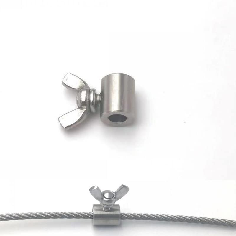 Wire Rope Clips 2-20mm 304 Stainless Steel Handscrew Clamp Wire Rope Fasteners Butterfly Buckle(4mm) - Image 2