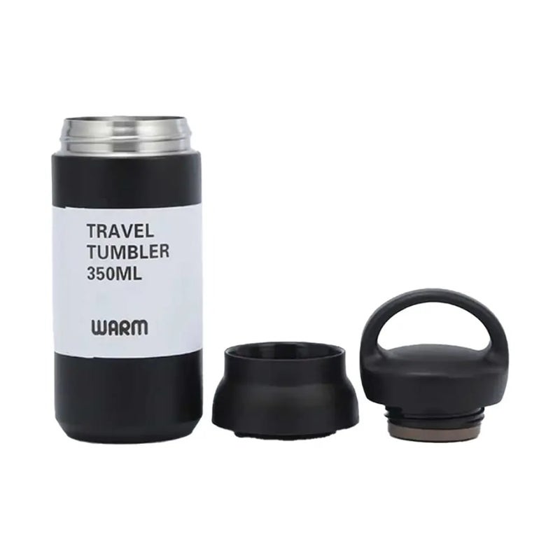 Stainless Steel Black Travel Thermal Mug – 350 ml - Image 4