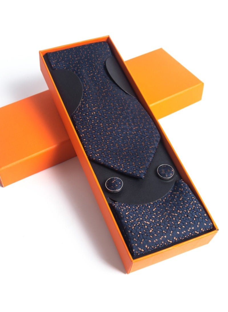 أروى المألوف ربطة العنق دعوى هدية مربع مجموعة مع التعادل ، جيب مربع ، أزرار أكمام مجموعة - Image 2