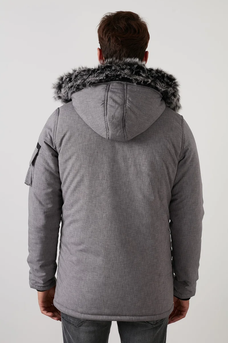 بوراتي Plush Lined Water and Wind Resistant Cold Proof Slim Fit Coat Men'S COAT 5711051
