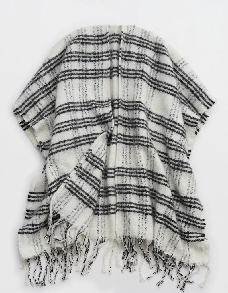 Aerie Aerie Woven Fringe Cape