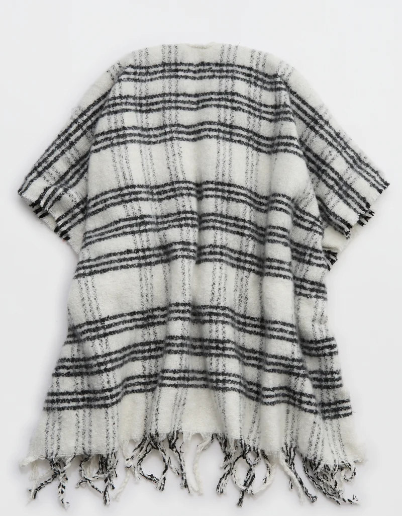 Aerie Aerie Woven Fringe Cape