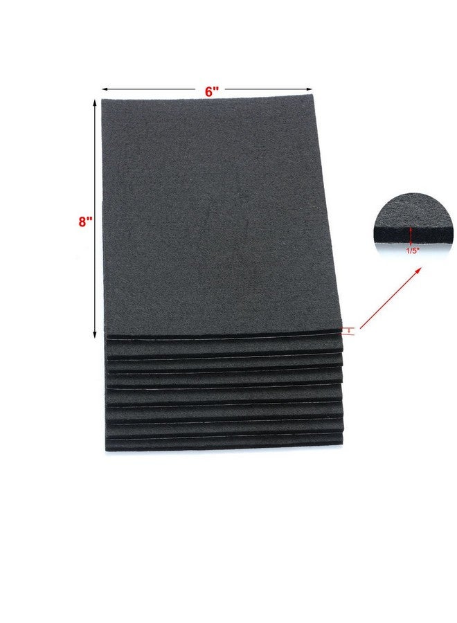 RERIVER RERIVER 6" X 8" X 1/5" Thick Heavy Duty Felt Sheets - 8 Sheets (Black)  - Image 2