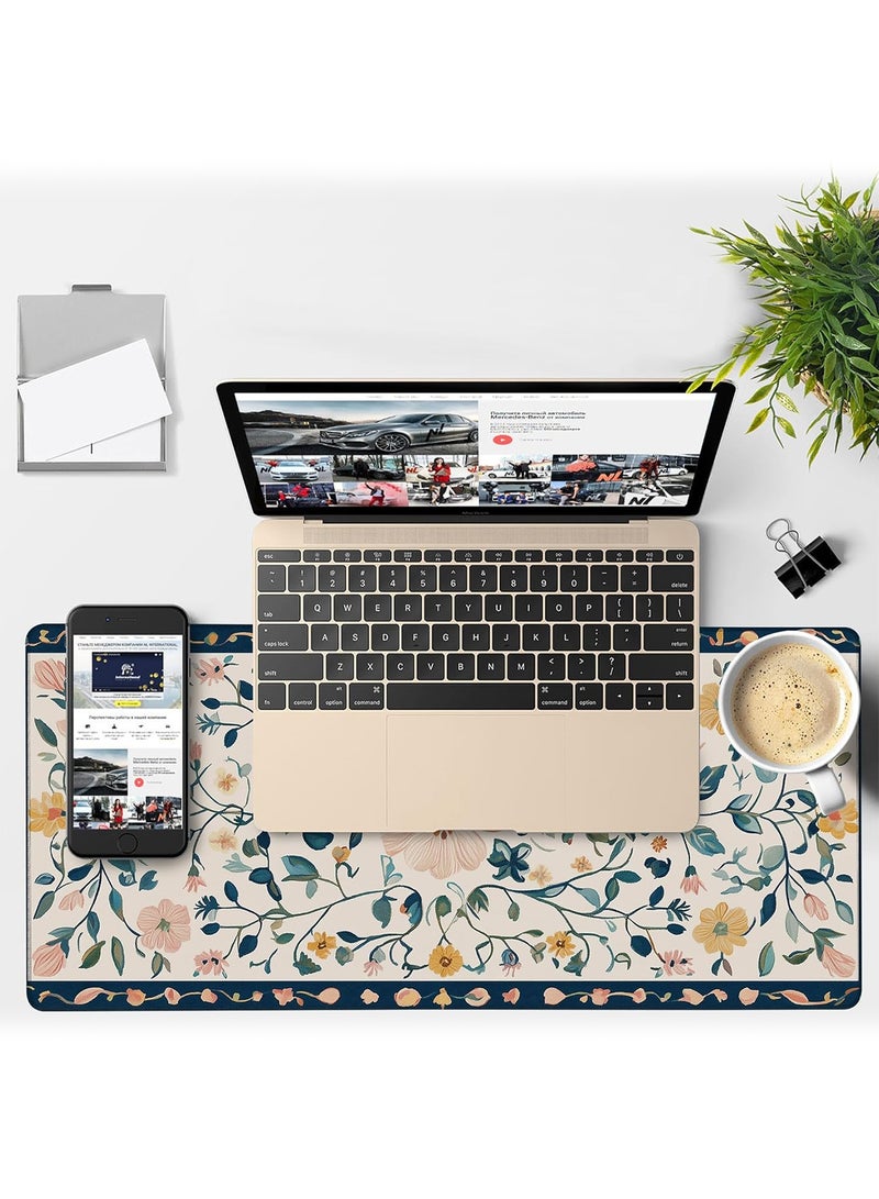 Mouse Pads,Gaming Desk Pad Large Extra Length Oriental Decorative Mouse Pad Keyboard Laptop Non-Slip Waterproof with Rubber Base Thick Stitched Edge Mouse Mat for Office Home 30*80cm/11.8x31.4in  - Image 4