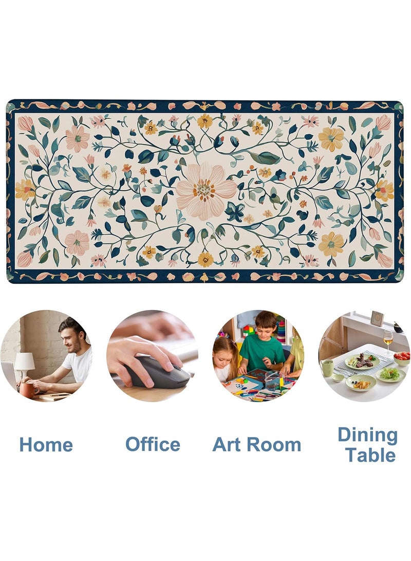 Mouse Pads,Gaming Desk Pad Large Extra Length Oriental Decorative Mouse Pad Keyboard Laptop Non-Slip Waterproof with Rubber Base Thick Stitched Edge Mouse Mat for Office Home 30*80cm/11.8x31.4in  - Image 5