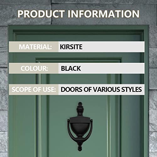 SANATO Black Door Knocker Hardware Door Knockers for Front Door, 6.2 inch Height (6.2" Height, Nickel) - Image 5