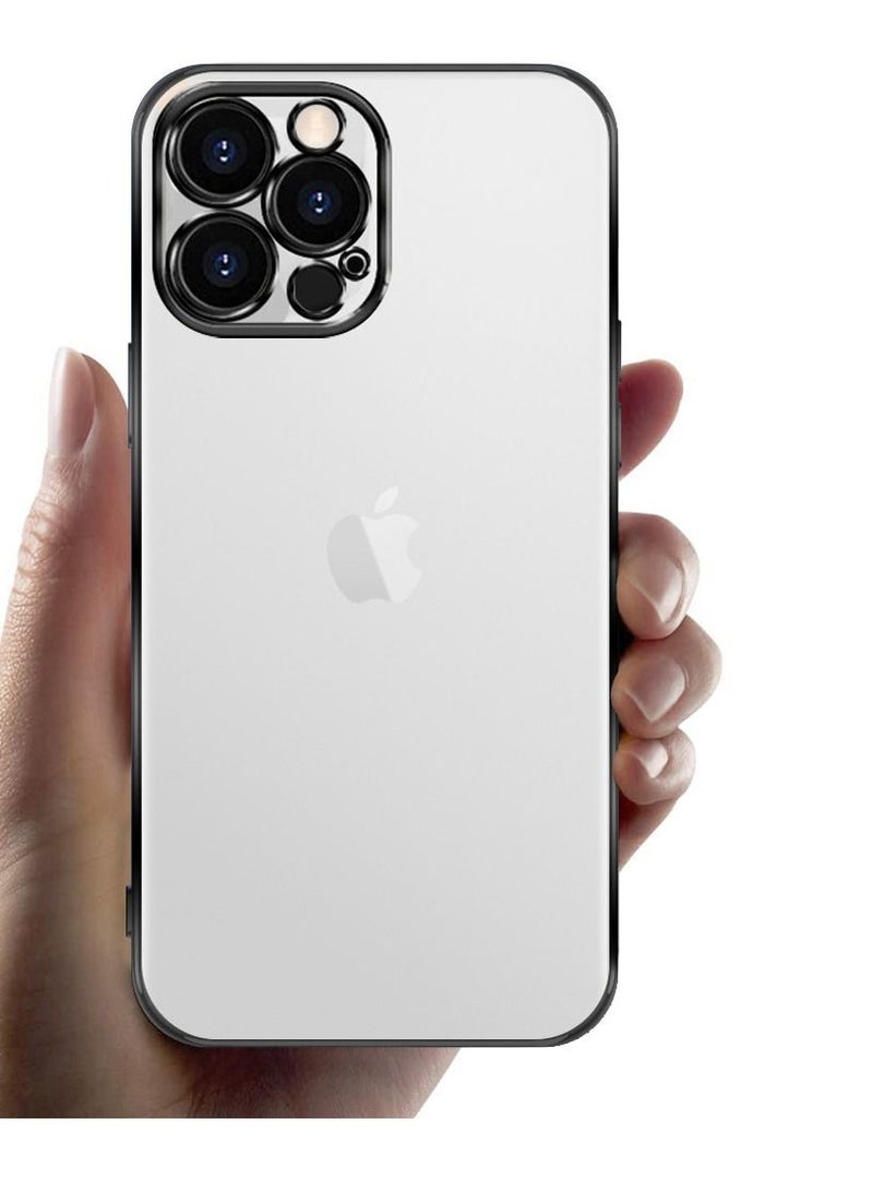 KST Design iPhone 13 Pro Max Classic Series Clear Case with Electroplating Frame Black  - Image 2