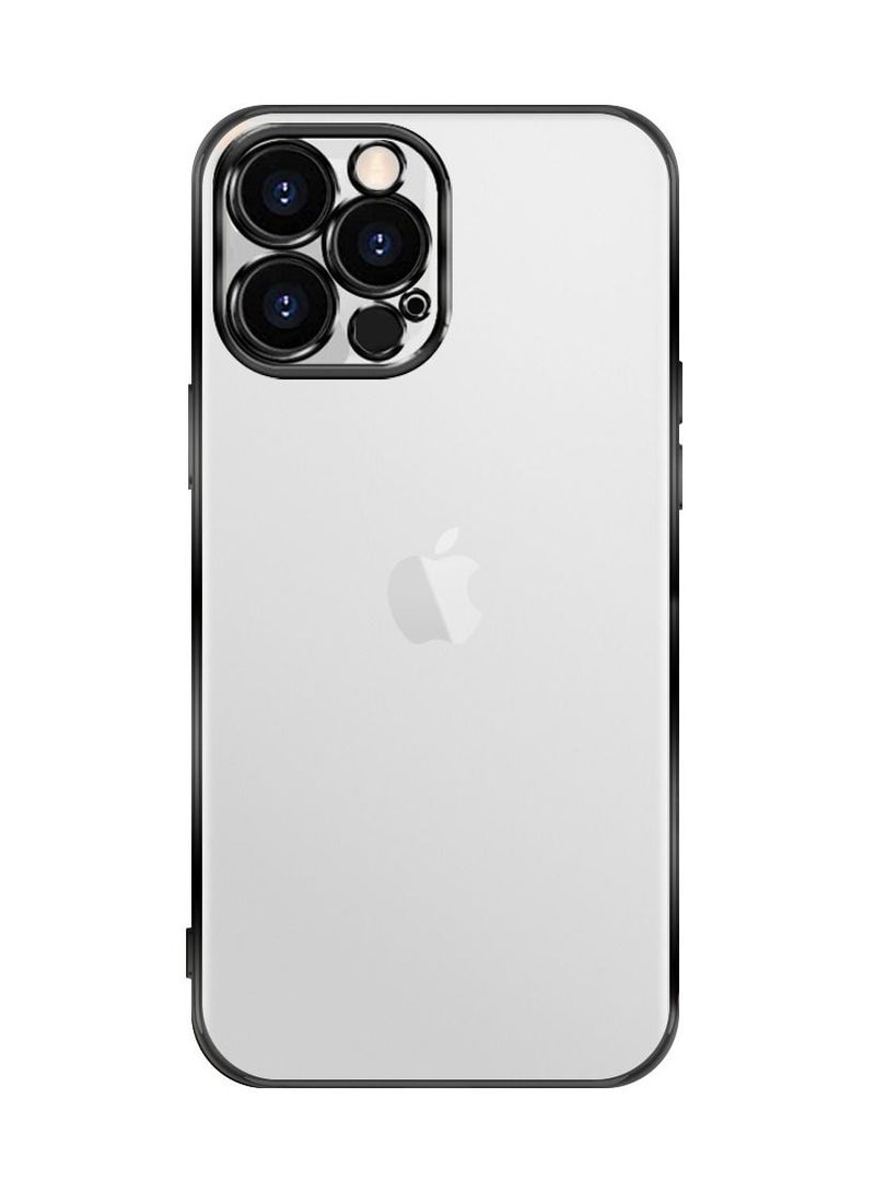 KST Design iPhone 13 Pro Max Classic Series Clear Case with Electroplating Frame Black  - Image 1