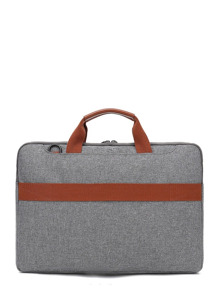 CoolBELL Men's Multi-Functional Laptop Bag Briefcase Grey/Brown - Image 3