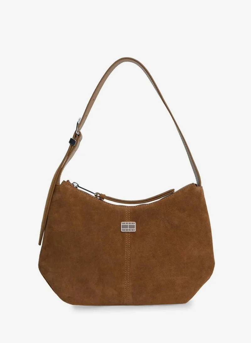 Suede Slouch Shoulder Bag