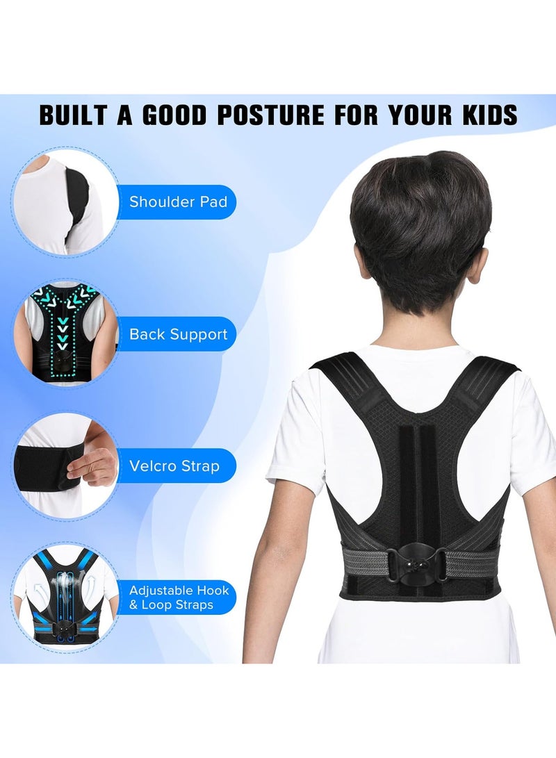 INSIJAM Posture Corrector for Kids Adjustable Full Back Support Effective Upper Back Posture Brace for Teenagers Boys Girls Spinal Support to Improves Slouch Prevent Humpback Spine Corrector- Size M - Image 2