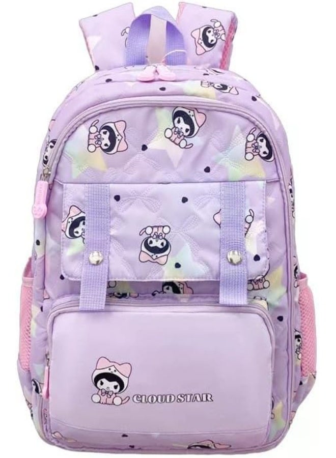 Lightweight School Backpack 43 cm – 180° Wide-Opening Bookbag with Side Pocket, Adjustable Padded Shoulder Straps, Spacious Multi-Compartment School Bag for Students, Travel & Everyday Use - Image 1