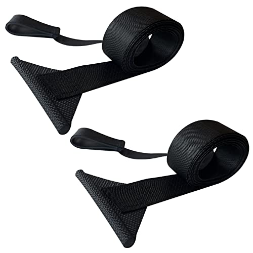 Dulepax أحزمة سحب مظلة Dulepax RV، أحزمة بطول 96 بوصة بتقنية بوليكورد الملحومة. أحزمة سحب مظلة عالمية (2 وحدة) سوداء - Image 1