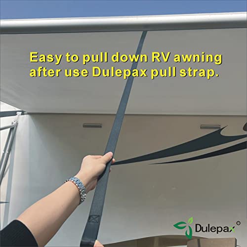 Dulepax أحزمة سحب مظلة Dulepax RV، أحزمة بطول 96 بوصة بتقنية بوليكورد الملحومة. أحزمة سحب مظلة عالمية (2 وحدة) سوداء - Image 5