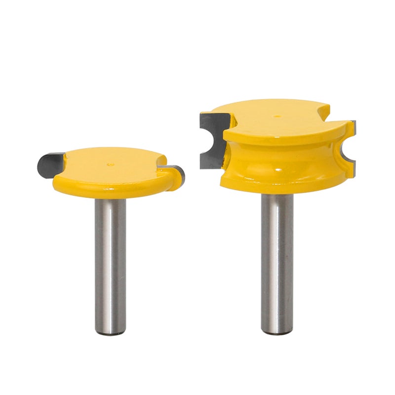2 PCS Router Bit T-type Arc Milling Cutter with 3/10-inch Shank Electric Wood Edge Trimmer Engraver Surface Milling Cutter for Woodworking - Image 1