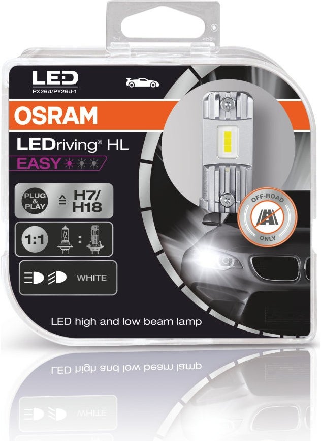 Osram 12V H7 LED Headlight Bulb 64210DWESY  - Image 1