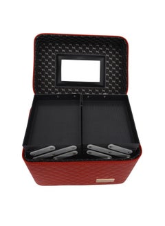 STORE 2508 STORE 2508 Store2508 Professional Beauty Make Up Case Nail Cosmetic Box Vanity Case (28 * 23 * 19 Cm) (Red)  - Image 4