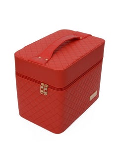 STORE 2508 STORE 2508 Store2508 Professional Beauty Make Up Case Nail Cosmetic Box Vanity Case (28 * 23 * 19 Cm) (Red)  - Image 2