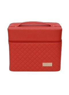 STORE 2508 STORE 2508 Store2508 Professional Beauty Make Up Case Nail Cosmetic Box Vanity Case (28 * 23 * 19 Cm) (Red)  - Image 1